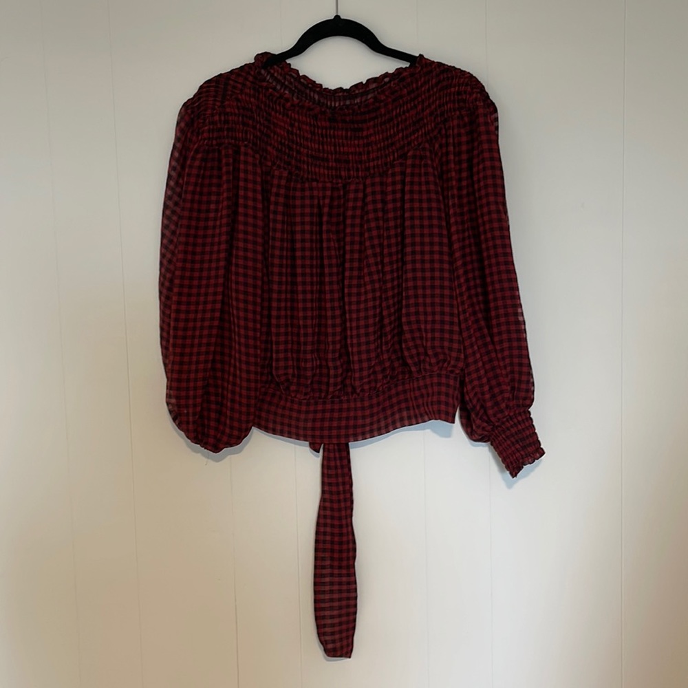 NWOT Tie Chiffon Blouse